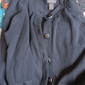 Lane Bryant Dark Cardigan with Button Detail